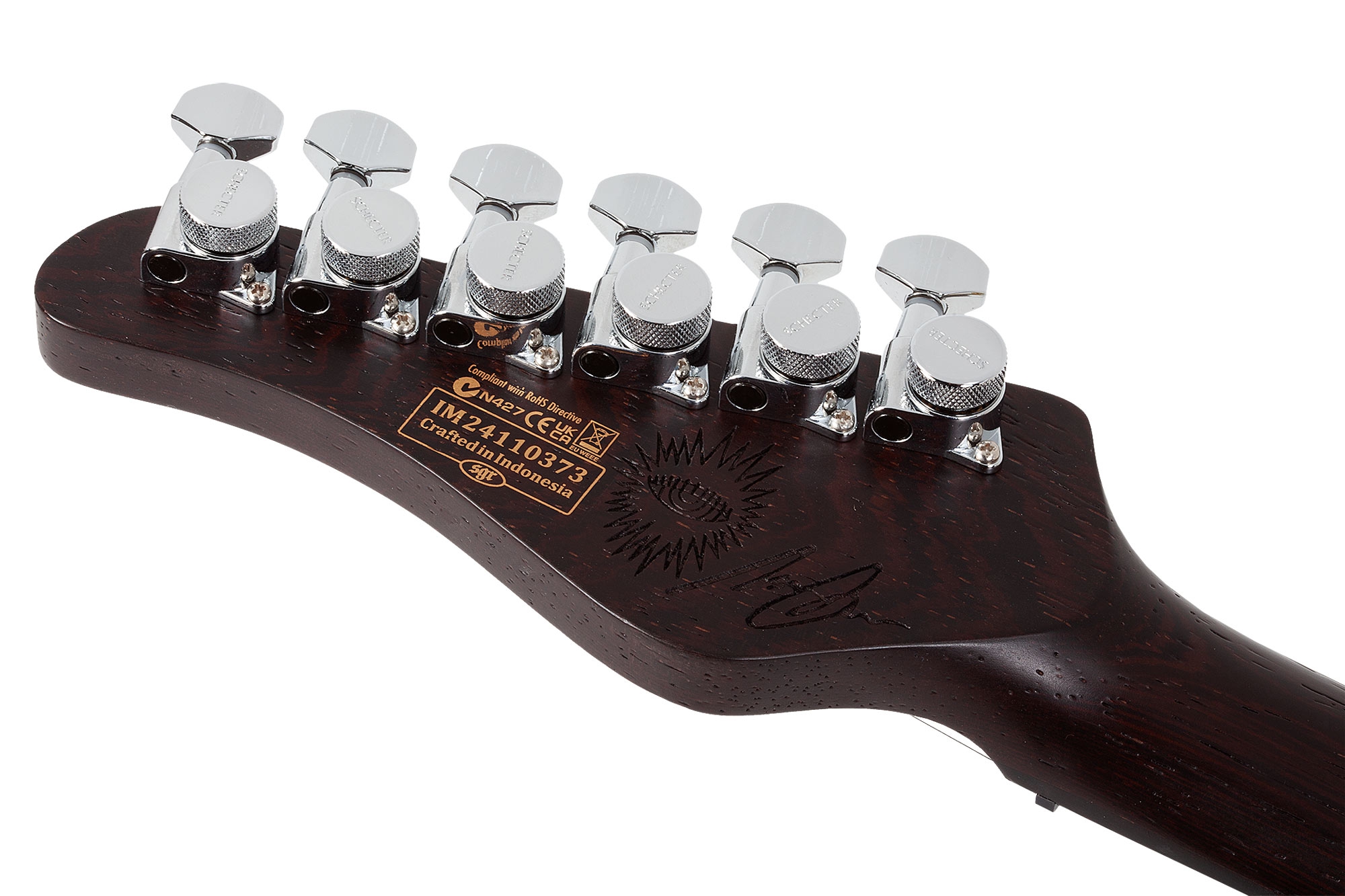 Schecter Nick Johnston 10th Anniversary HSS Atomic Saffron