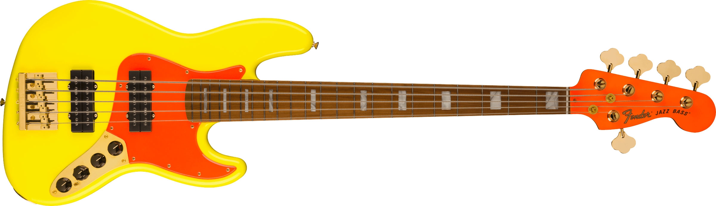 Fender MonoNeon Jazz Bass V MN Neon Yellow