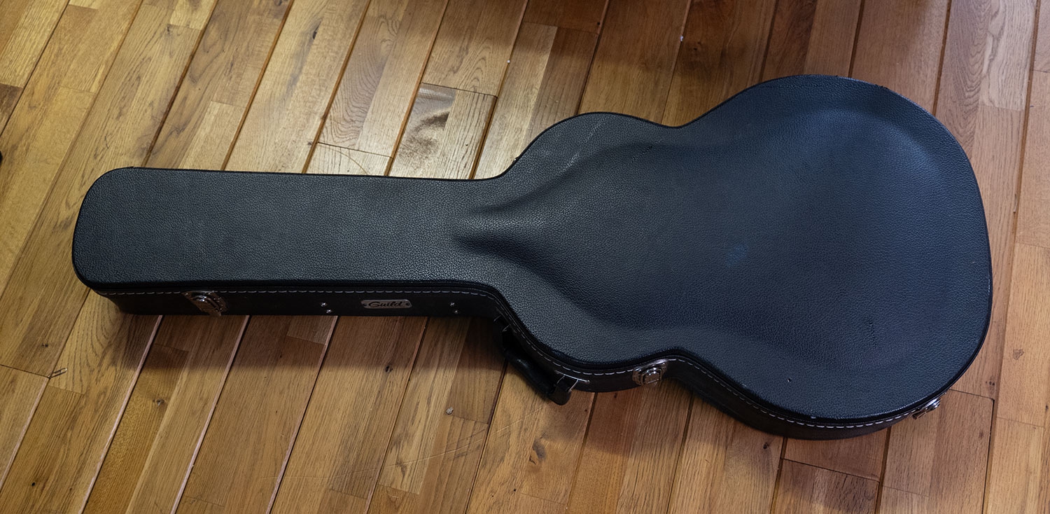 Guild Starfire V with Bigsby Cherry Red case