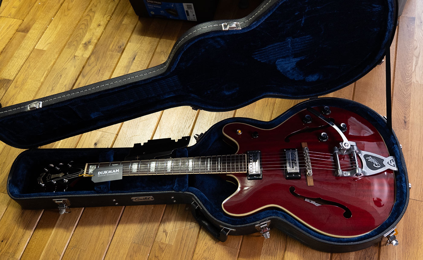 Guild Starfire V with Bigsby Cherry Red