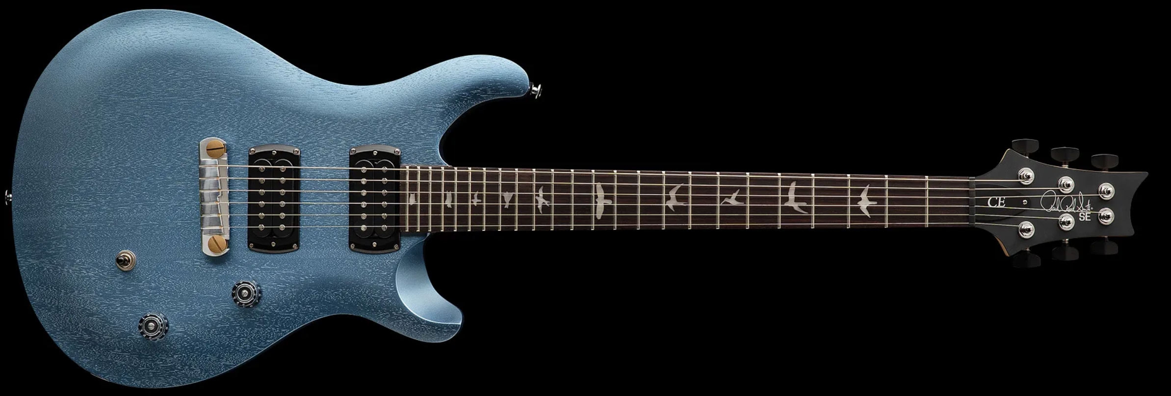 PRS SE CE24 Standard Stoptail Satin Ice Blue Metallic