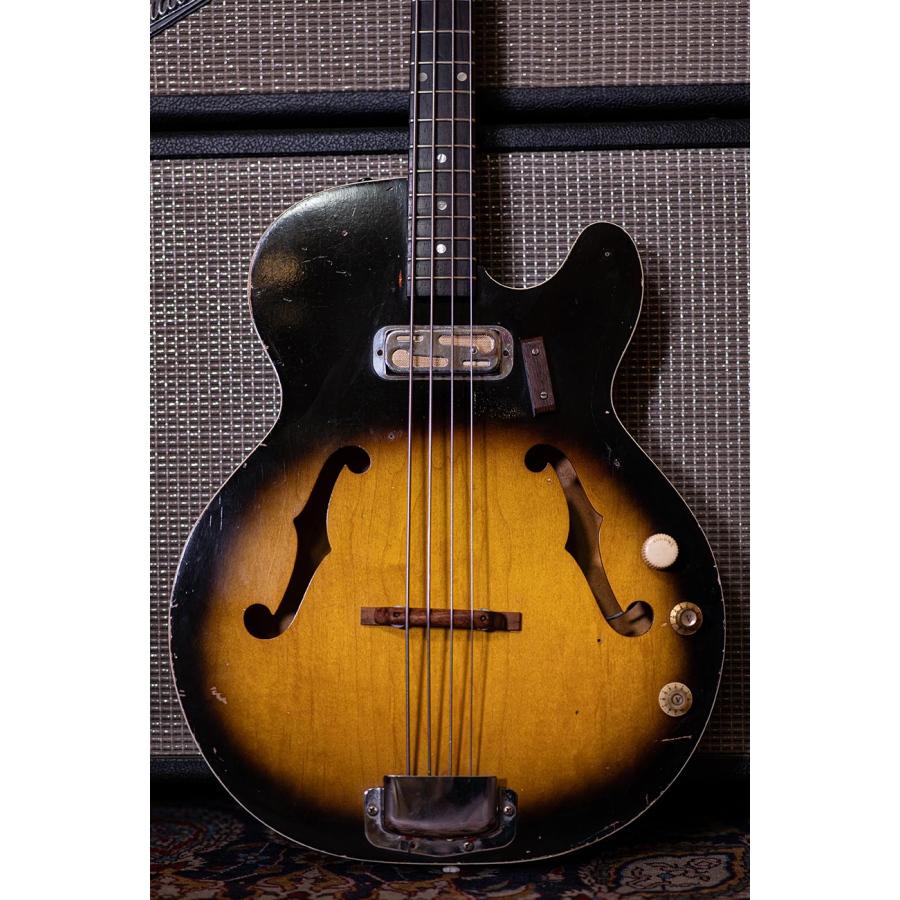 Harmony H22 semi-hollow bass 1960s USA
