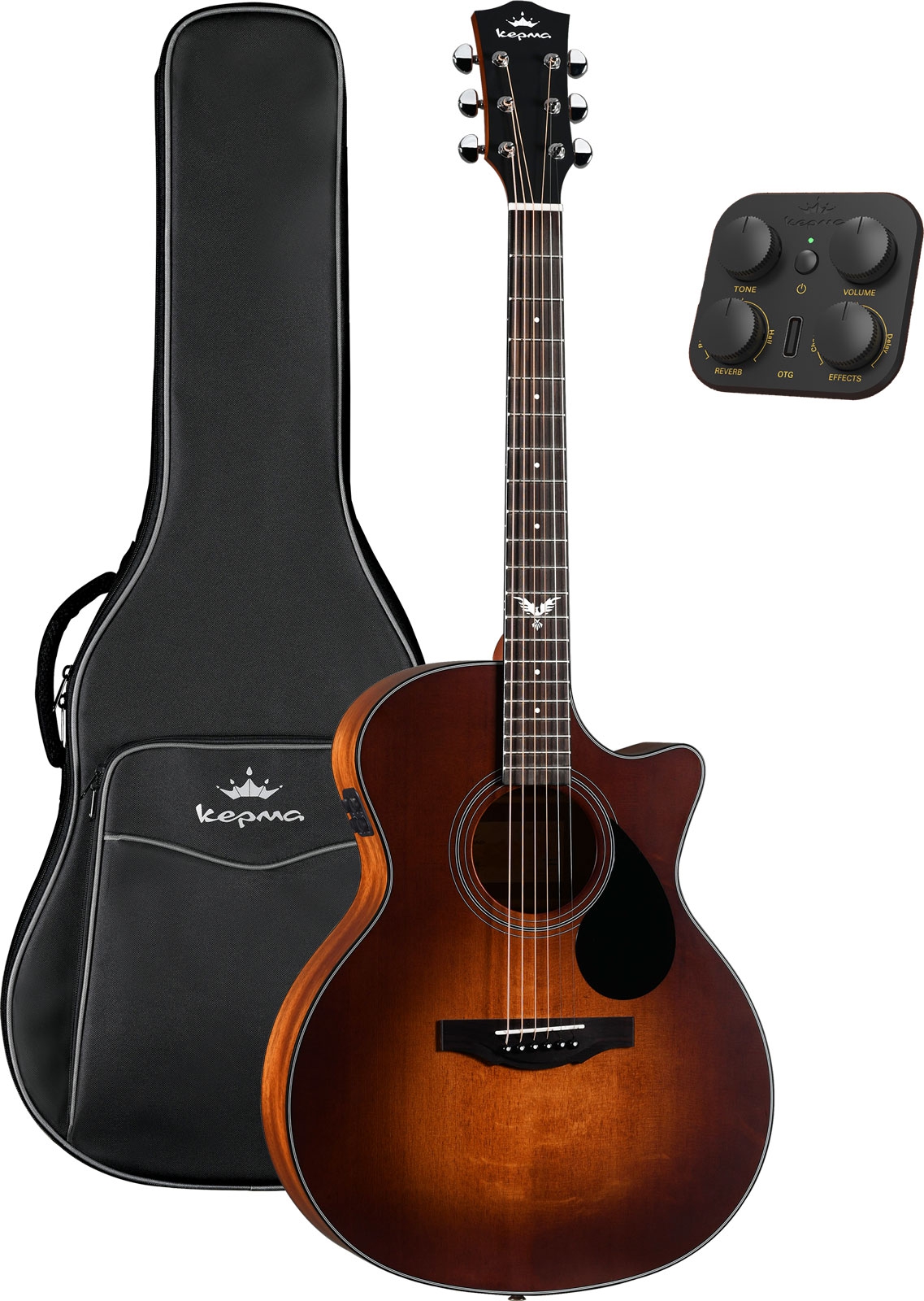 KEPMA F0E-B Grand Auditorium Vintage Burst