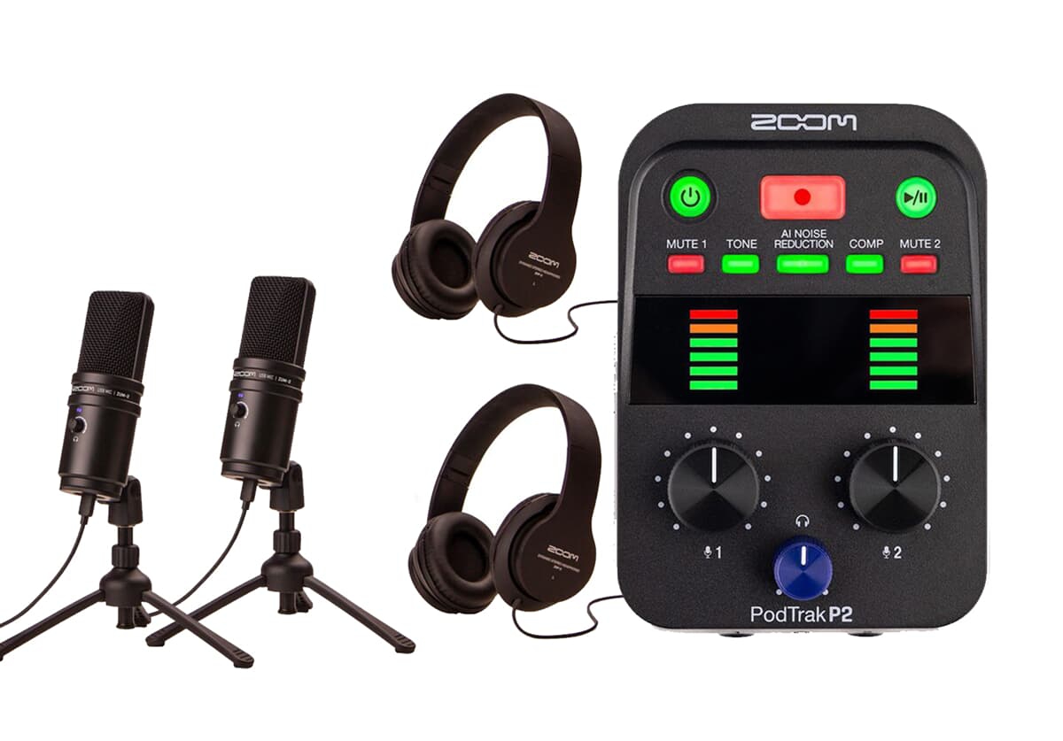Zoom PodTrak P2 Bundle 2 x ZUM-2 PMP