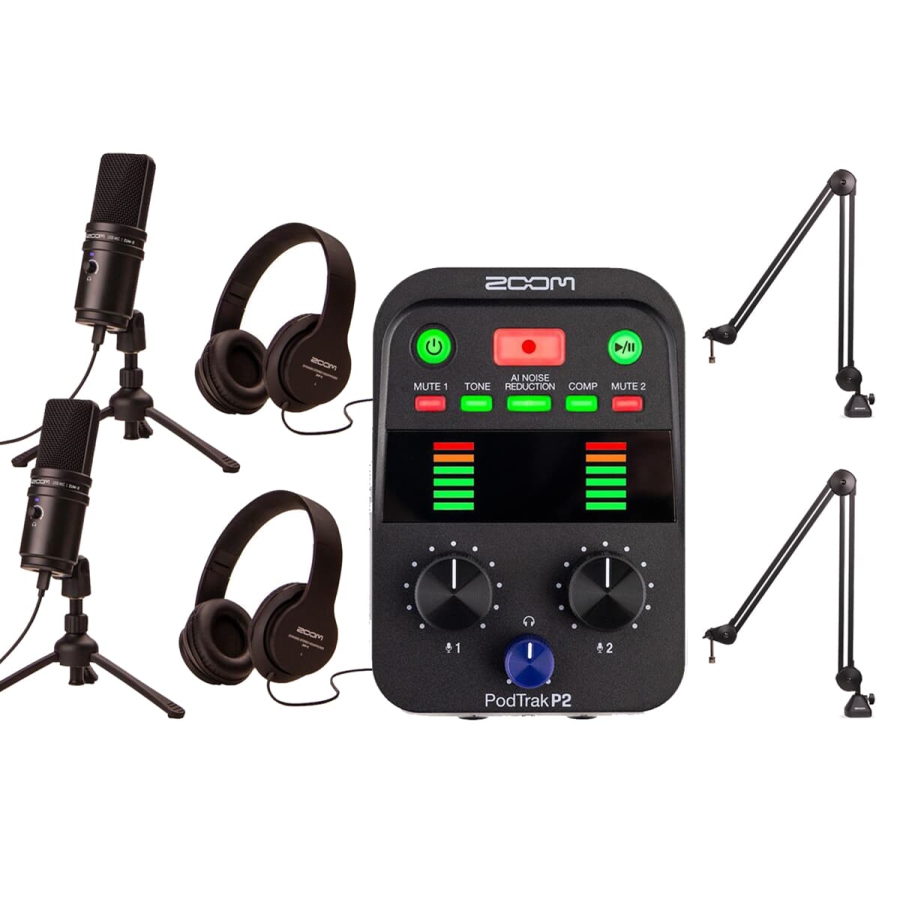 Zoom PodTrak P2-2 x ZUM-2 PMP 2 x ZMA-1 BUNDLE