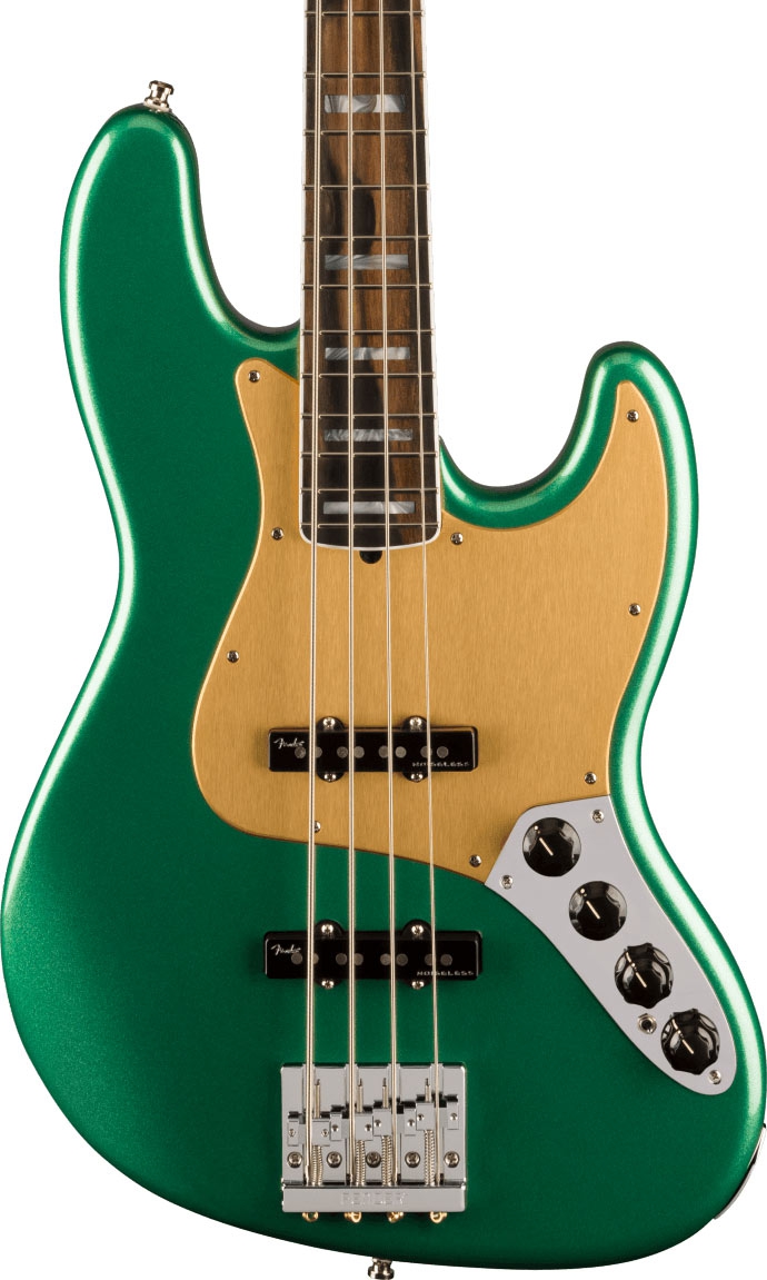 Fender American Ultra Jazz Bass Ebony Mystic Pine Green
