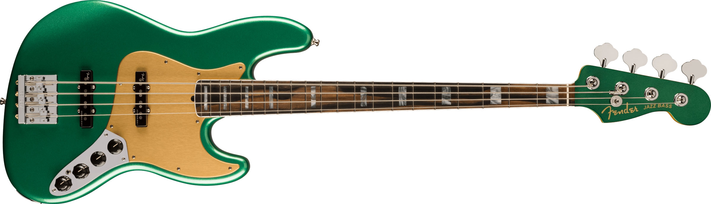 Fender American Ultra Jazz Bass Ebony Mystic Pine Green