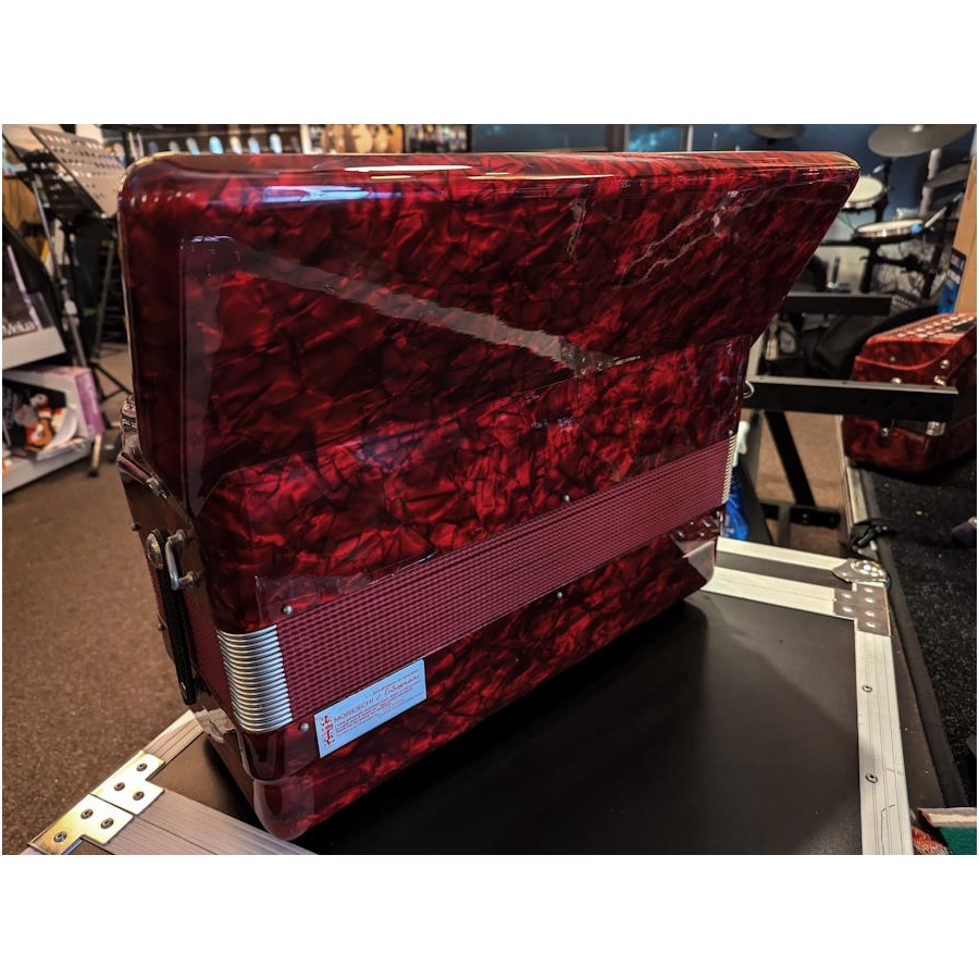 E. Soprani Accordeon 120Bas 3 Korig Rood