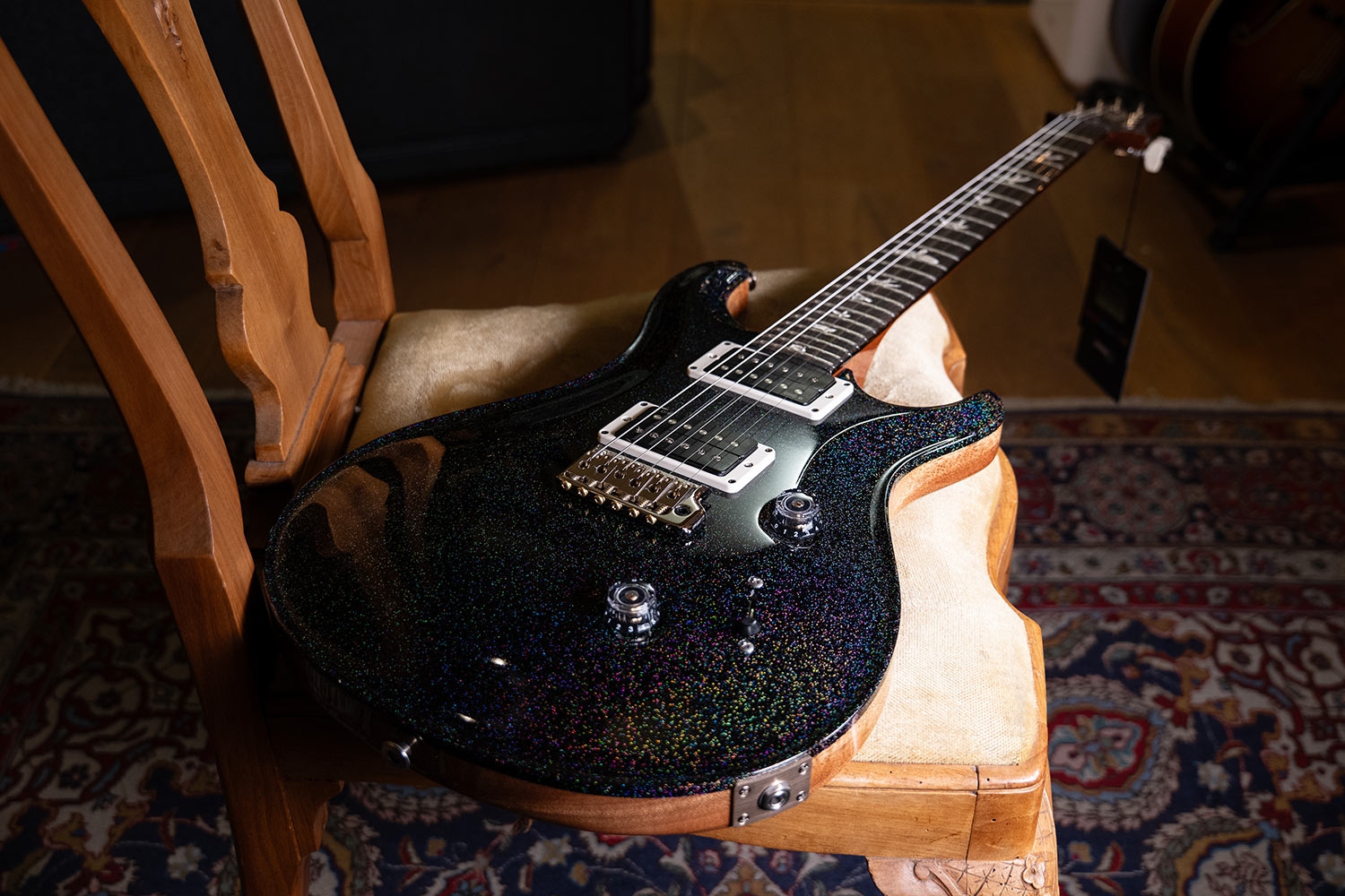 PRS Custom 24 Black Rainbow Holoflake