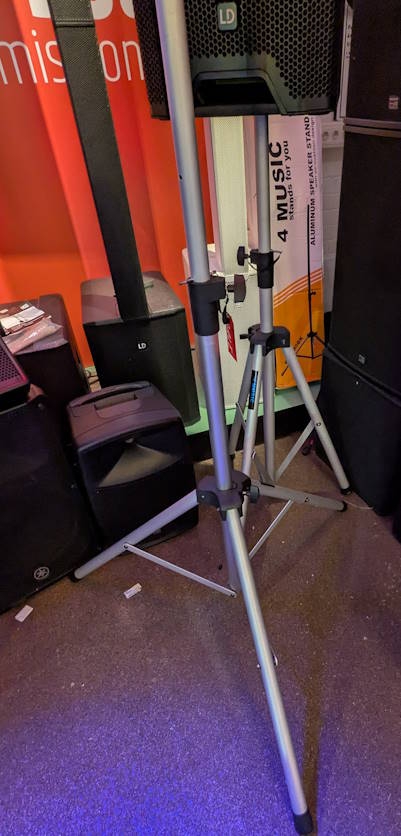 4MUSIC WM-180ALU Aluminium Speakerstandaard Set