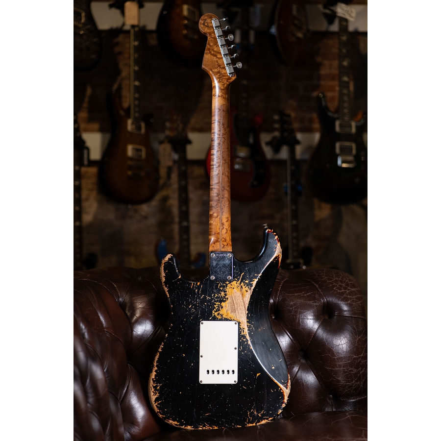 Fender Custom Shop 50s Strat HVY REL MN Black Vintage Burst