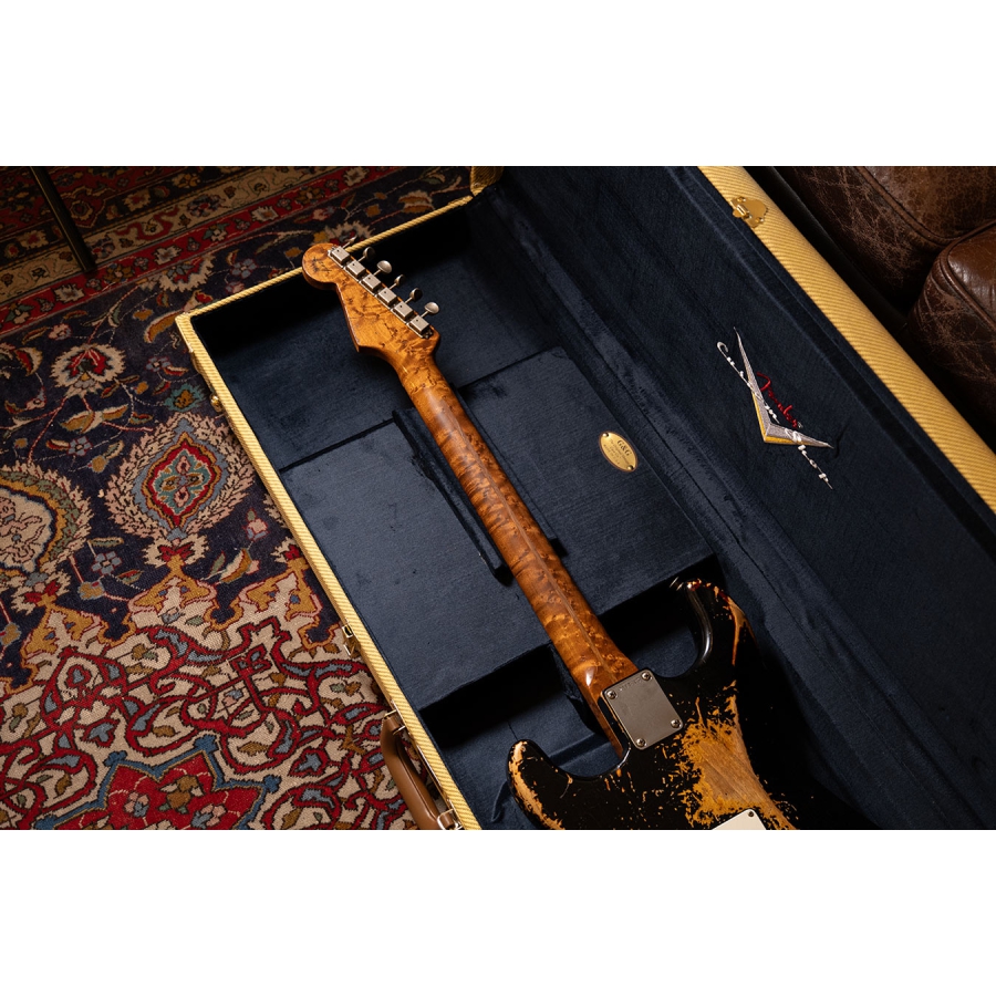 Fender Custom Shop 50s Strat HVY REL MN Black Vintage Burst