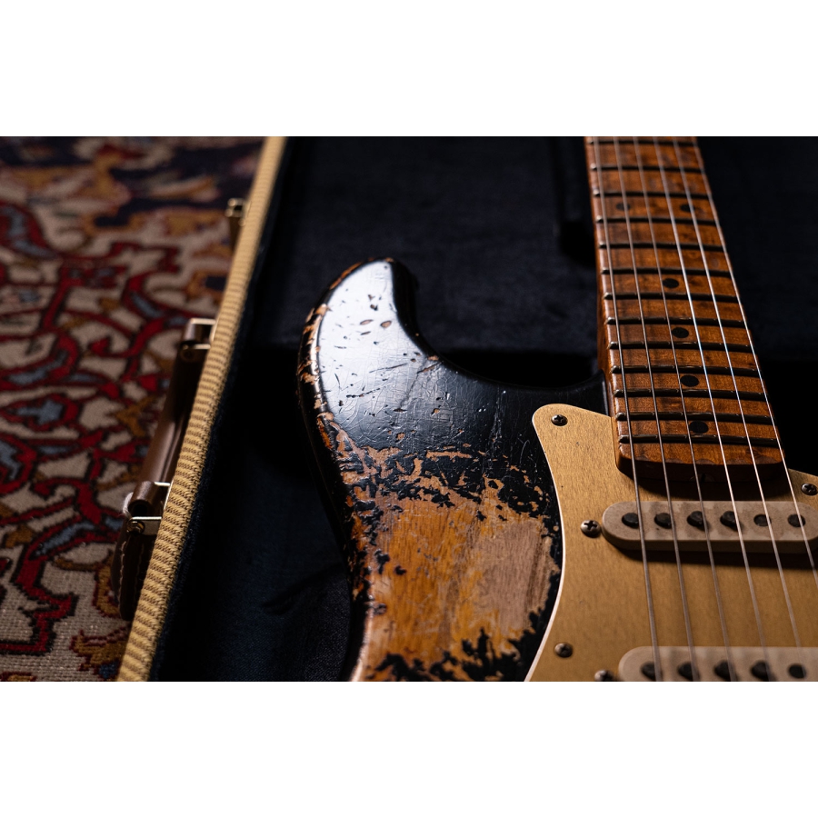 Fender Custom Shop 50s Strat HVY REL MN Black Vintage Burst