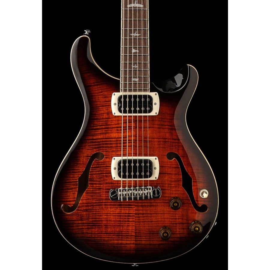 PRS SE Ed Sheeran Hollowbody Baritone Piezo Orange Tiger Smokeburst