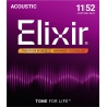 Elixir 16027 Nanoweb Phosphor Bronze Custom Light Snaren