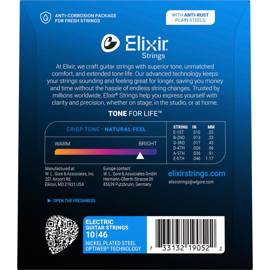 Elixir 19052 Electric NPS Optiweb Light 10-46 snarenset
