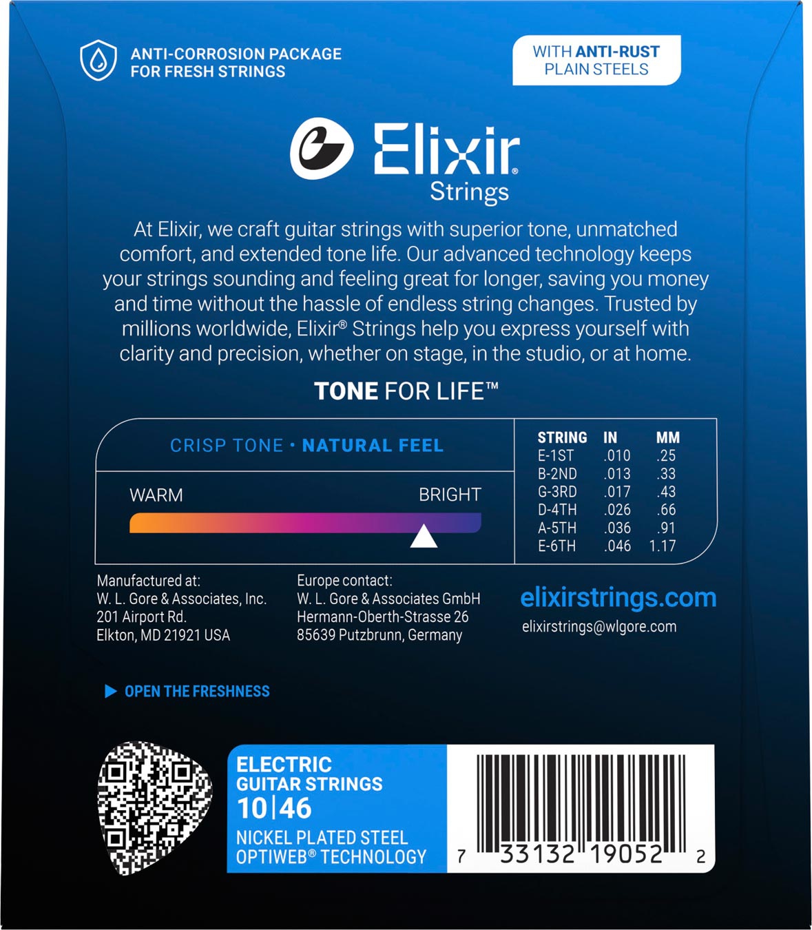 Elixir 19052 Electric NPS Optiweb Light 10-46 snarenset