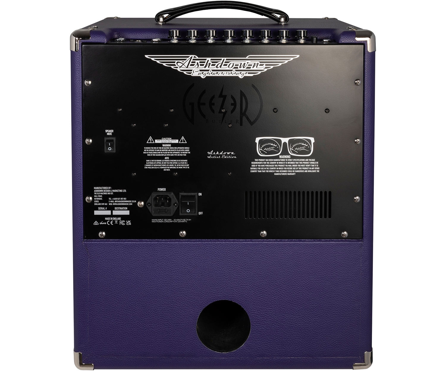 Ashdown UK Doom Signature Geezer Butler Purple 12