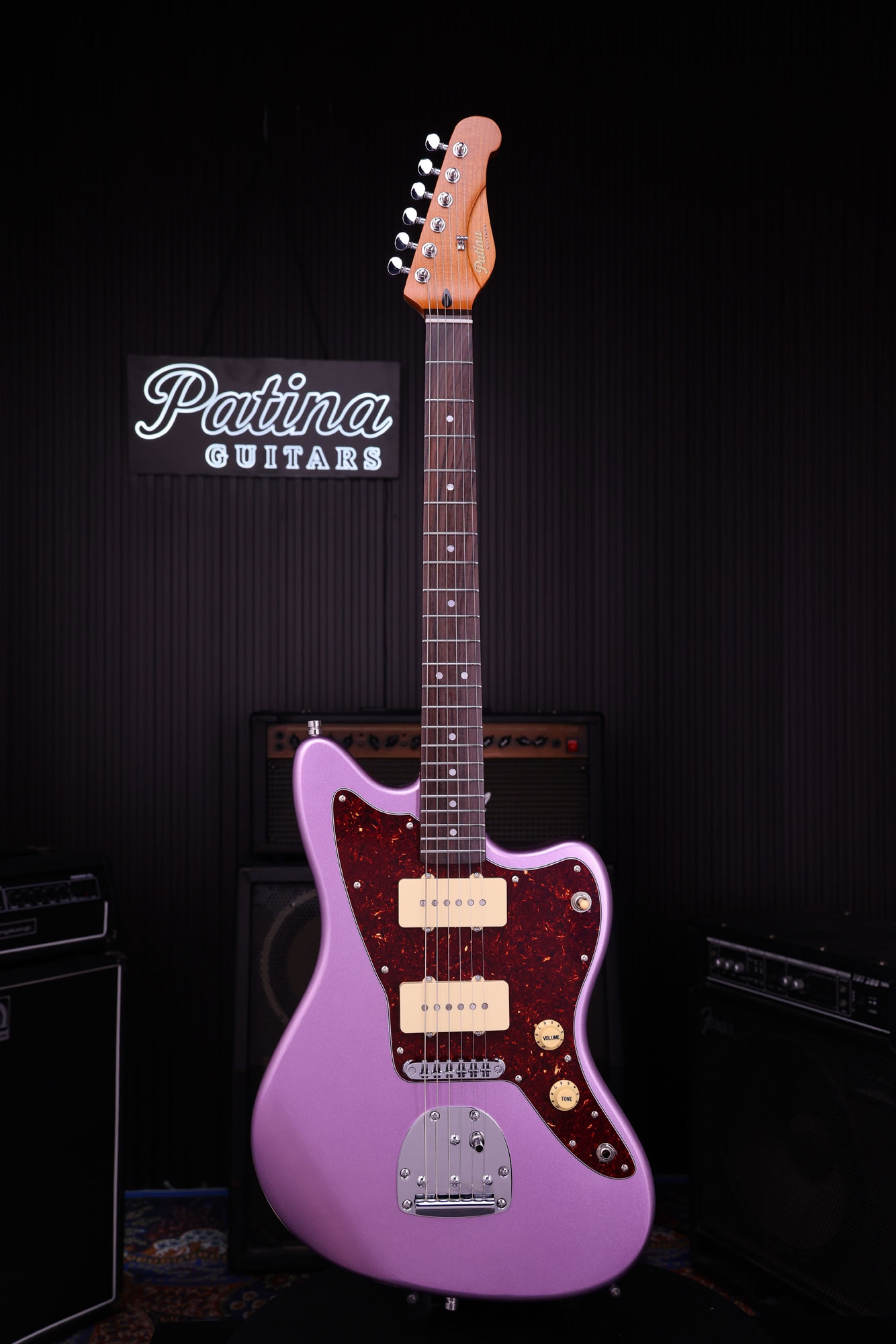Patina Guitars PJ-3 PP JM-style P90 Nitro Purple