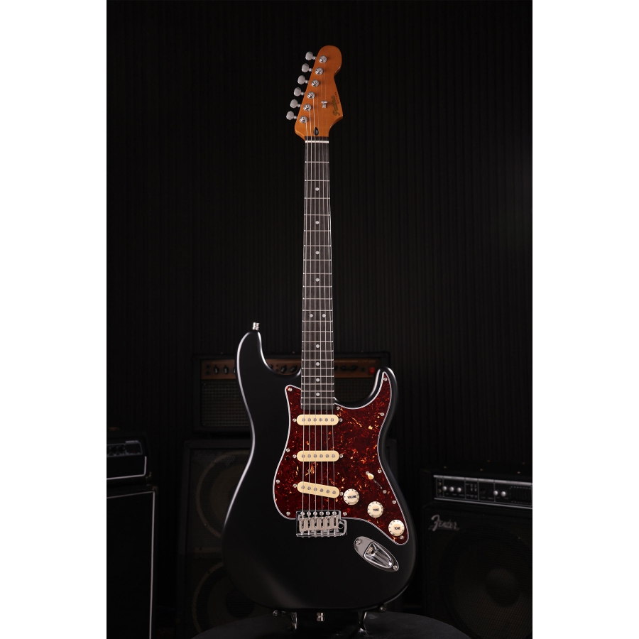 Patina Guitars PS-3 BK S-stijl Nitro Black