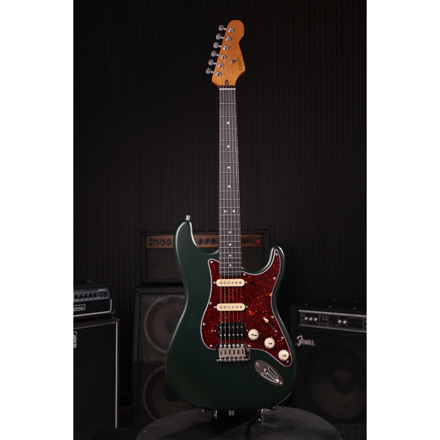 Patina Guitars PS-4 SGR S-stijl HSS Nitro Green