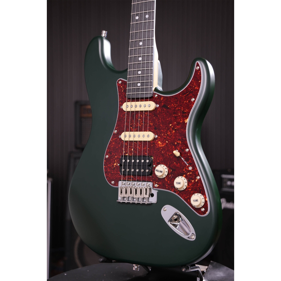 Patina Guitars PS-4 SGR S-stijl HSS Nitro Green