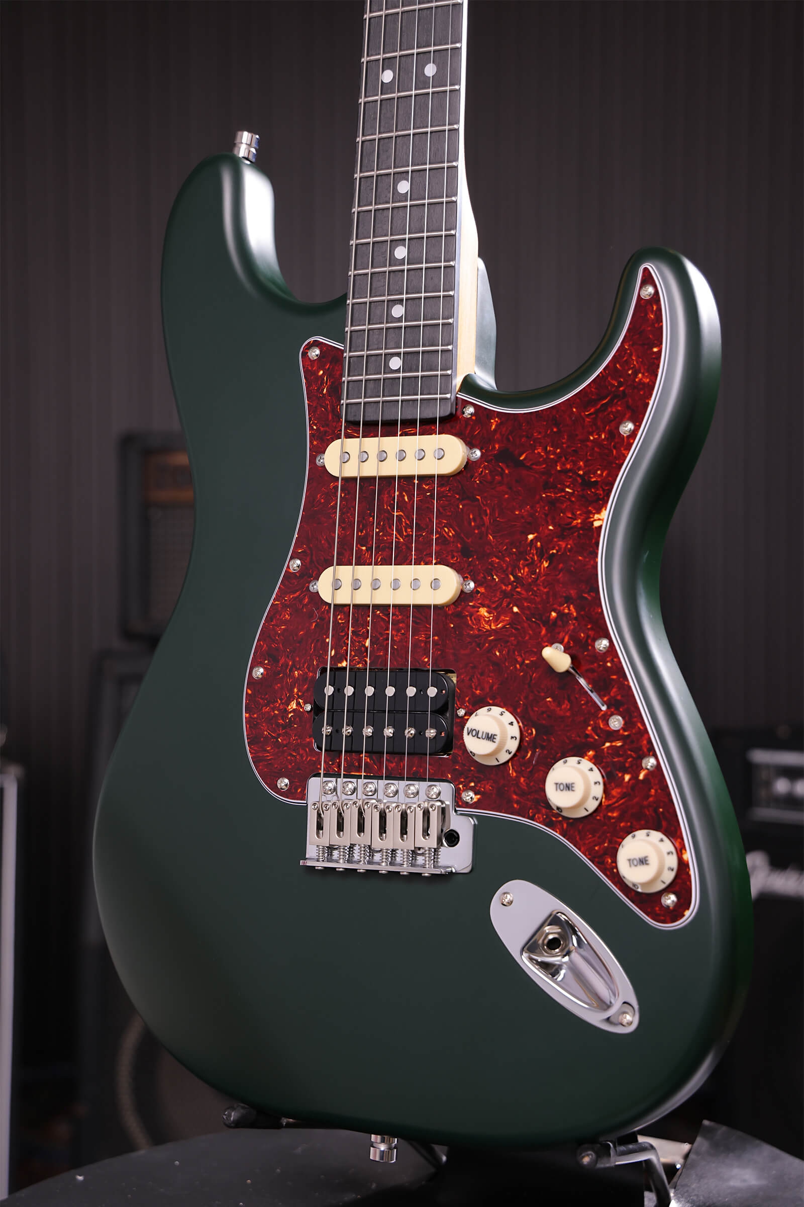 Patina Guitars PS-4 SGR S-stijl HSS Nitro Green