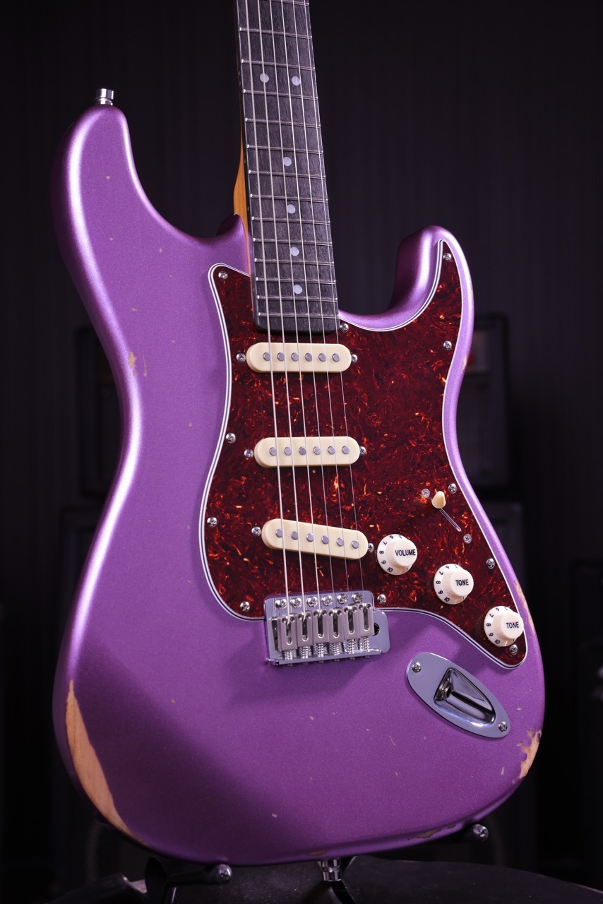 Patina Guitars PS-6 PP R S-stijl SSS Nitro Relic Purple
