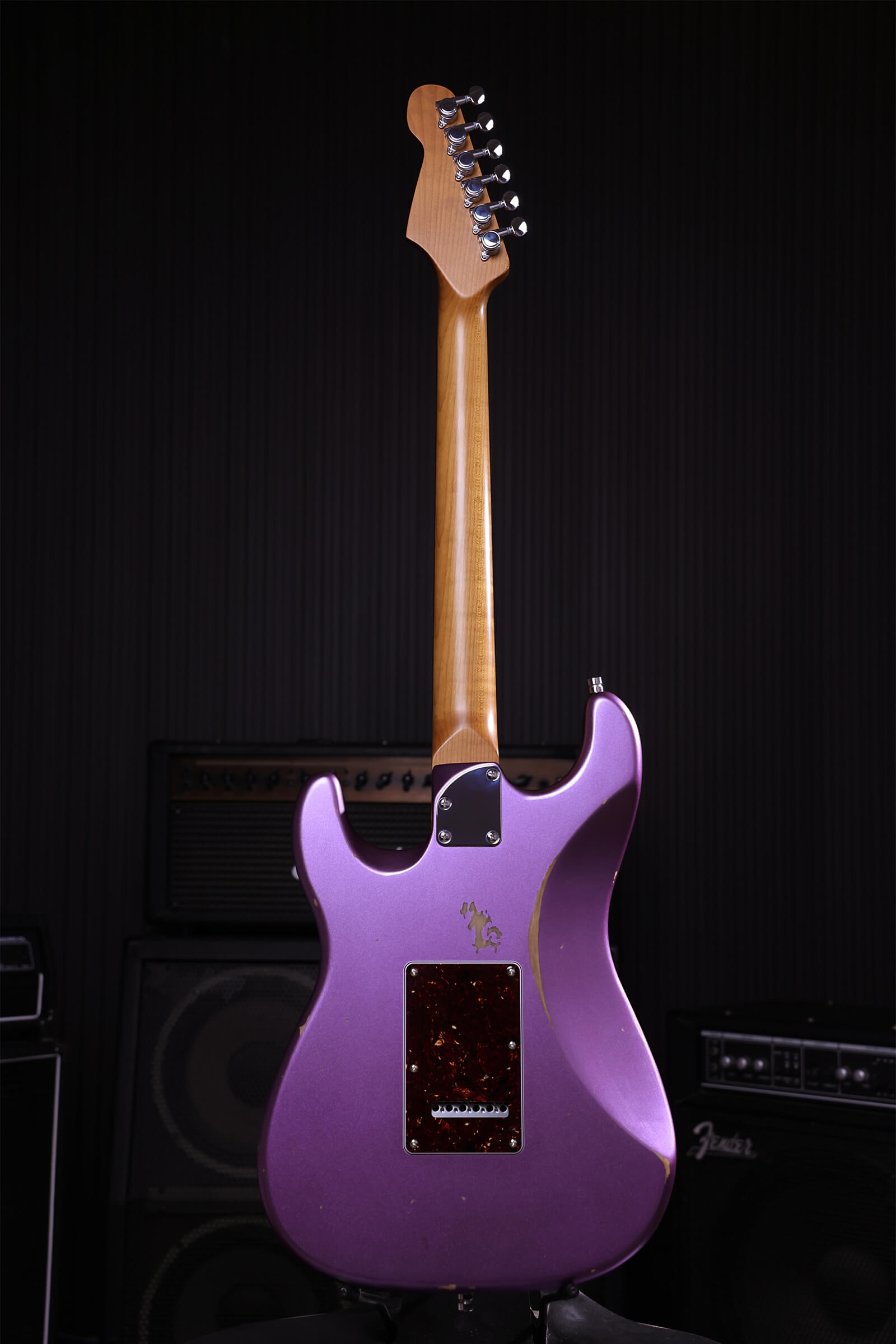 Patina Guitars PS-6 PP R S-stijl SSS Nitro Relic Purple