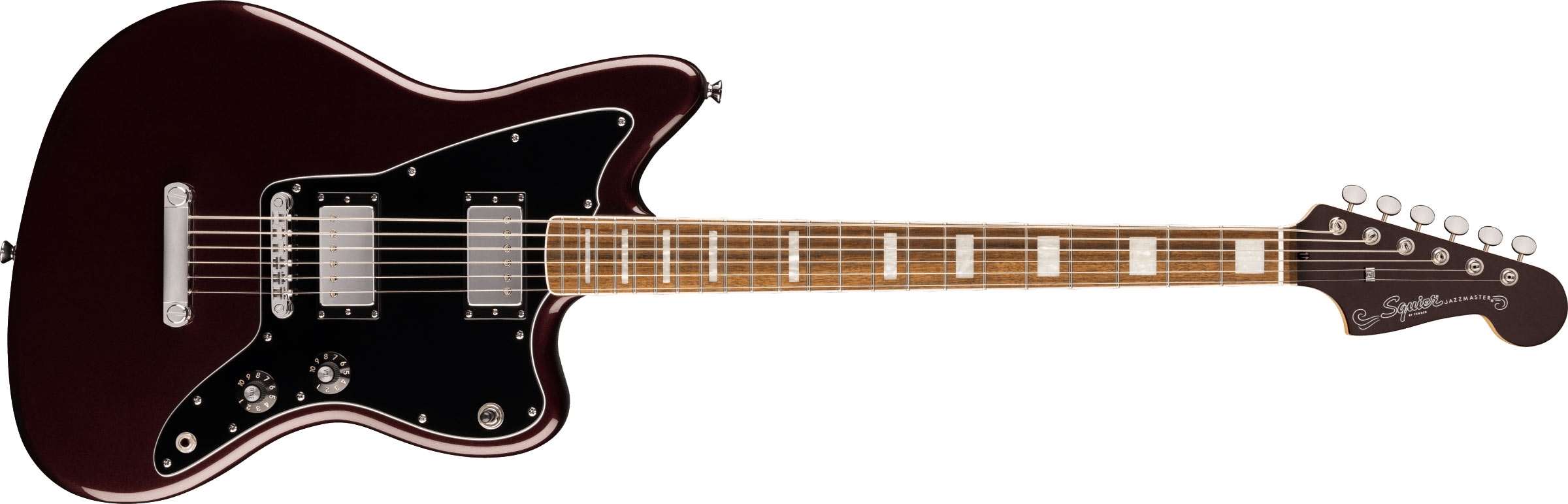 Squier Paranormal Baritone Jazzmaster HH LRL Oxblood