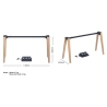 Medeli ST460 houten standaard natural maple