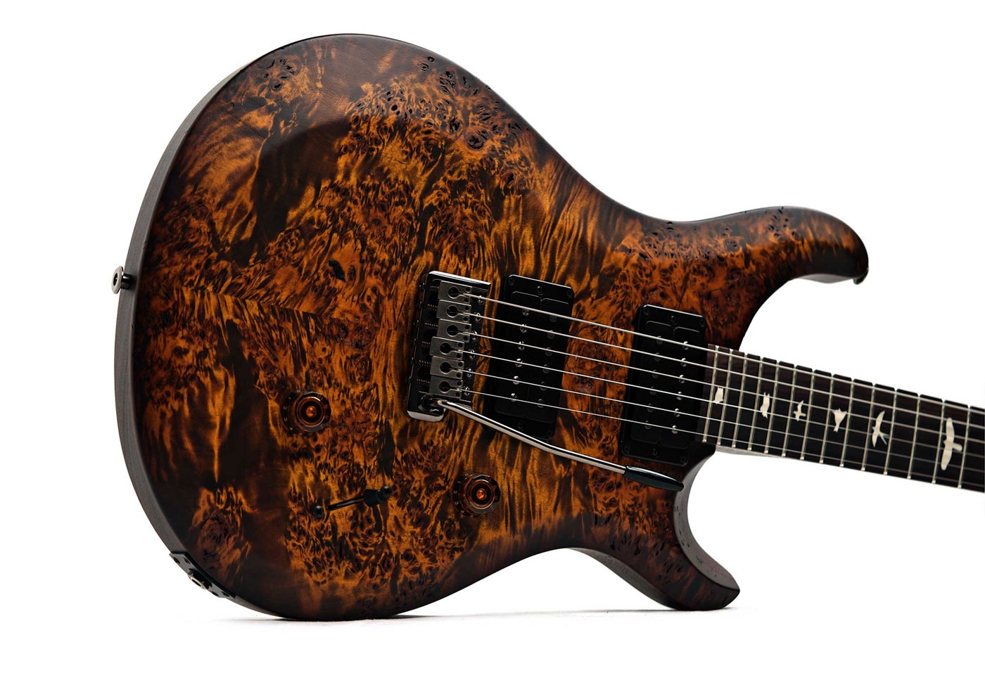 PRS S2 Custom 24 Black Gold Burst Poplar Burl